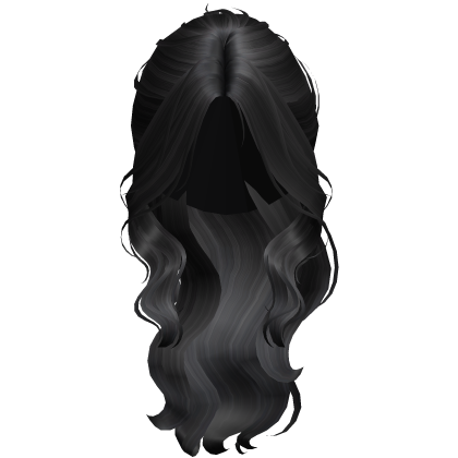 ♡ Wavy Flowy High Fashionable Ponytail in Black