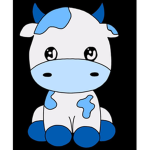 Blueberry cute cows!