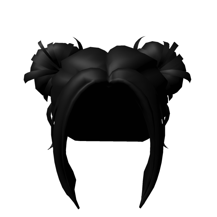 ✅ Cute Black Double Buns