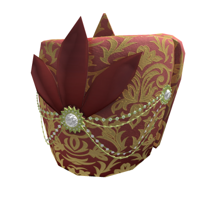 Crimson Golden Ottoman Kavuk ✦ Sultan Crown Hat