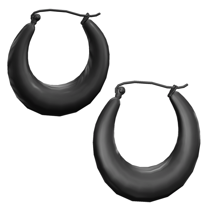 Lightweight Vintage Hoop Black Earrings