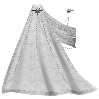 1.0 Royal sash with cape - white/silver thumbnail