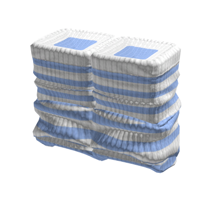 Fitted White / Blue Striped Leg Warmers