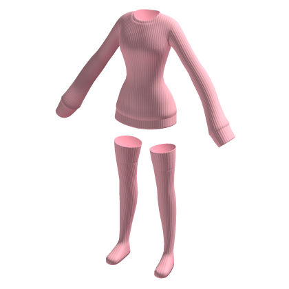 Oversized Pink Sweater w/ Socks thumbnail