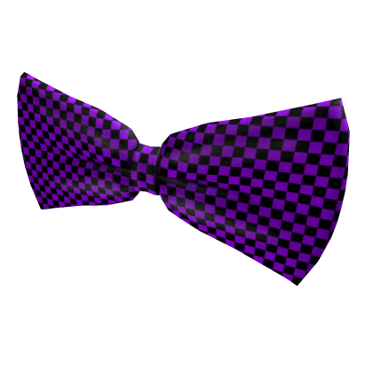 Purple Checkered Bow Tie