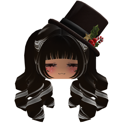 fluffy Christmas hair beret (Brown)