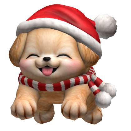 Christmas Dog on Head