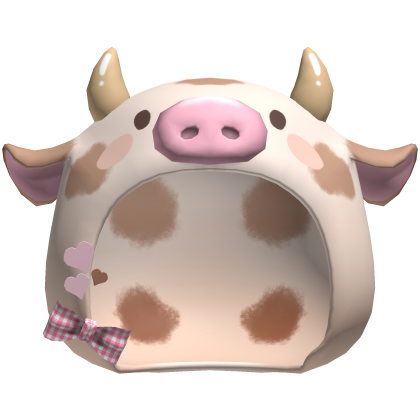 cute choco cow hood