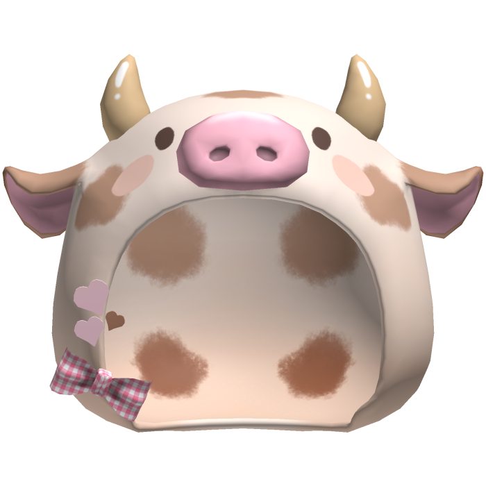 cute choco cow hood