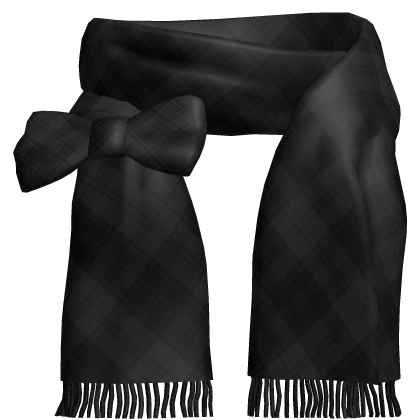 Black Plaid Bow Scarf Roblox item