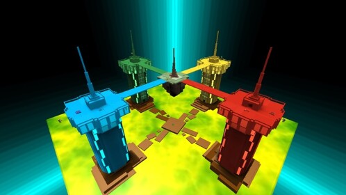 Red VS Blue VS Green VS Yellow towers 