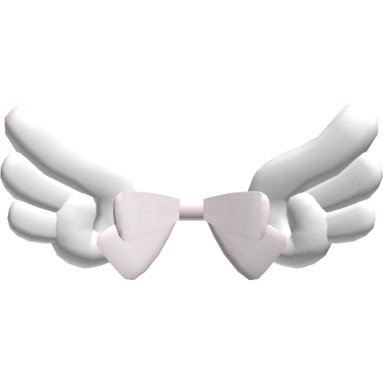 ♡ cute white wings with pink bow Roblox item