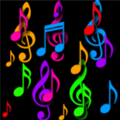 Neon Music Notes Roblox decal