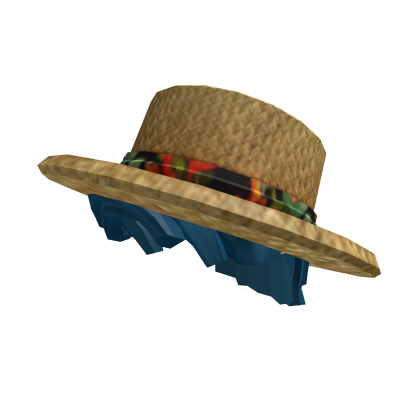Beach Day Straw Hat and Hair Roblox item
