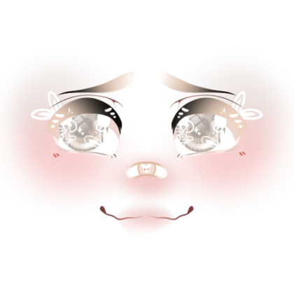 faces - white chocolate bunny Roblox decal