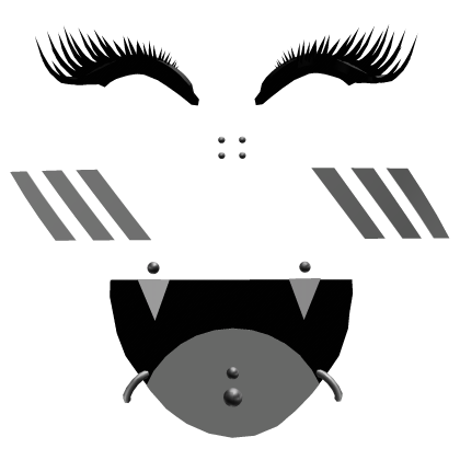 3D SSHF Lashes Piercings Grey Roblox item