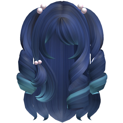 Cute Long Princess Curls In Blue Roblox item
