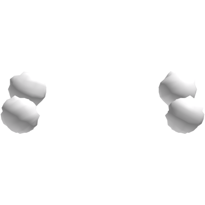 ♡ノ cute double pom poms hair tie in white Roblox item