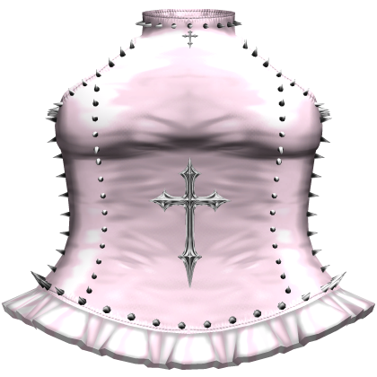 Emo Pink Spiked Turtleneck Cross Dress