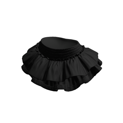 Skirt Black Chic Layered Ruffle Mini Short Y2K