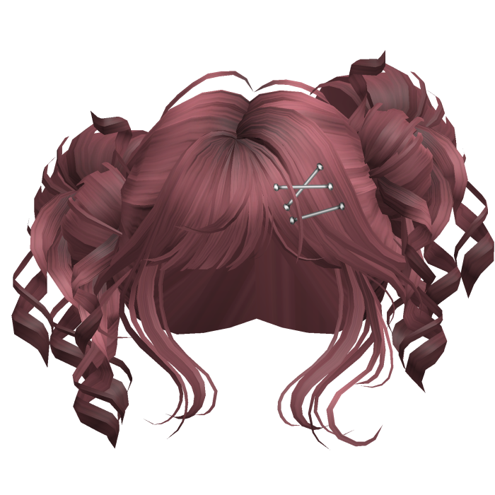 Tilted Elegant Princess Buns (Dark Pink)