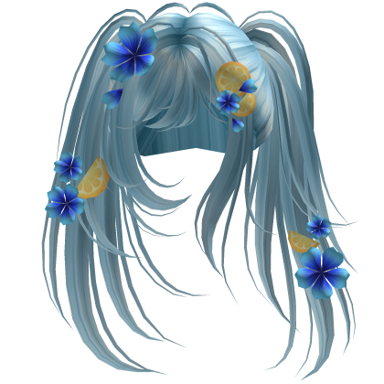 Blue Tropical Blossom Hair