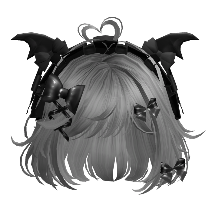 Goth Bob w/Maid Headband (Gray)