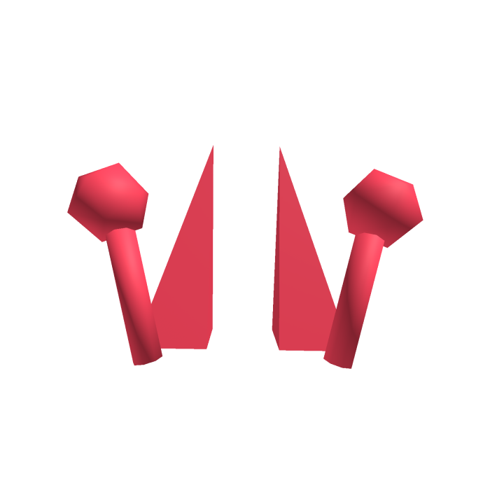 Low Poly Cat Alien Ears Pink