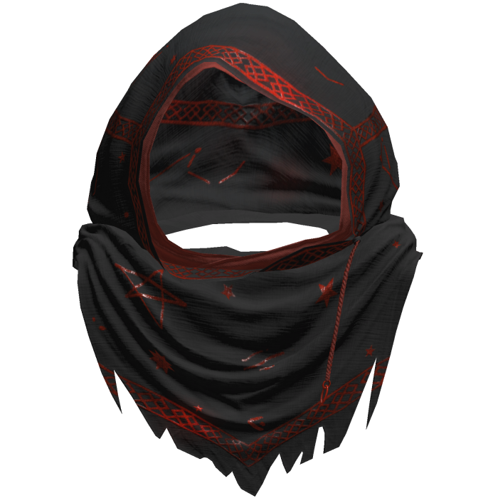 Black Sorcerer Distressed Rune Hood