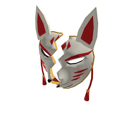 Cracked Kitsune Mask