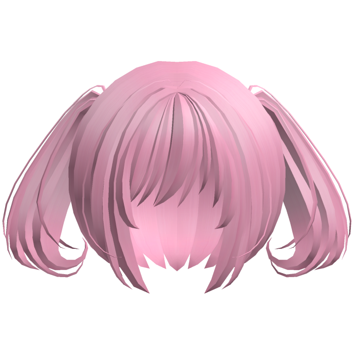 moe swirl kawaii soft ponytails hot pink