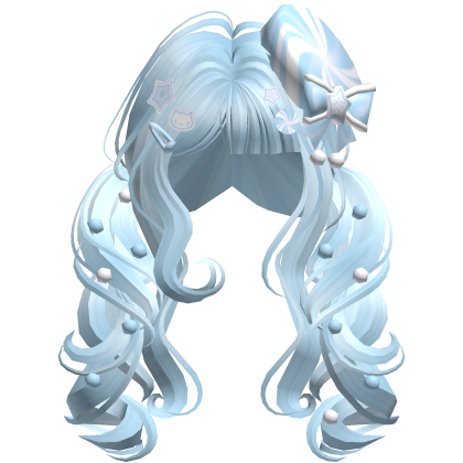 ♡ Christmas Peppermint Pigtails (Pastel Blue)