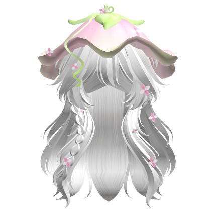 Kawaii Fluffy Layered Flower Hair (White)