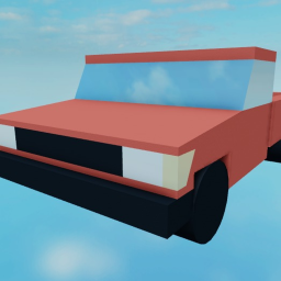 a baseplate with a red truck