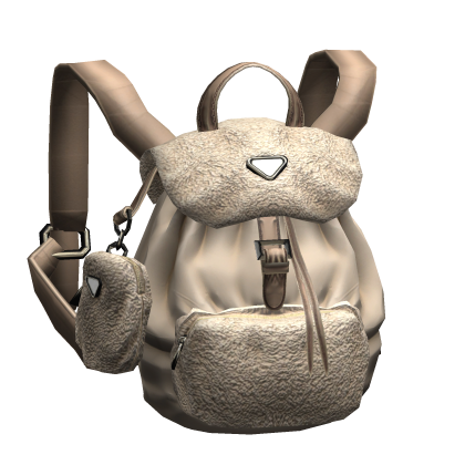 2000s Vintage Luxury Designer Backpack (Beige) Roblox item