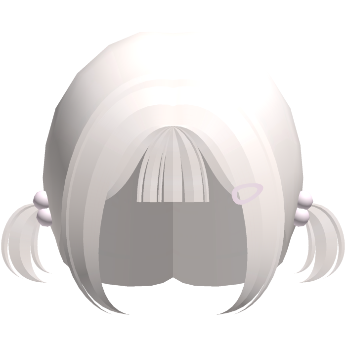 ♡ ⋮ cute low pigtails w/ pink hairclip in blonde