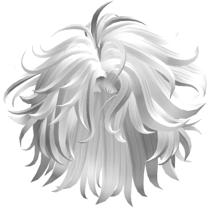 Messy Wavy Shag Hair - White