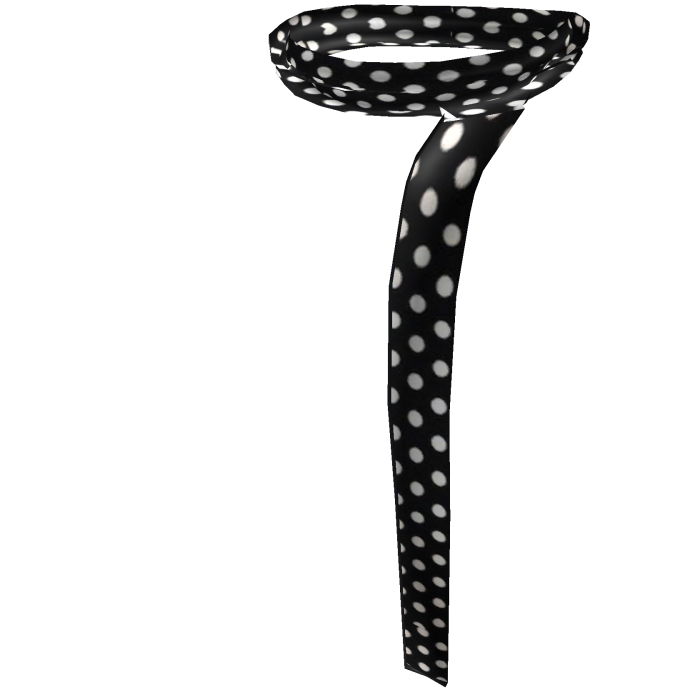 ♡ cute black & white polka dot neck scarf 3.0