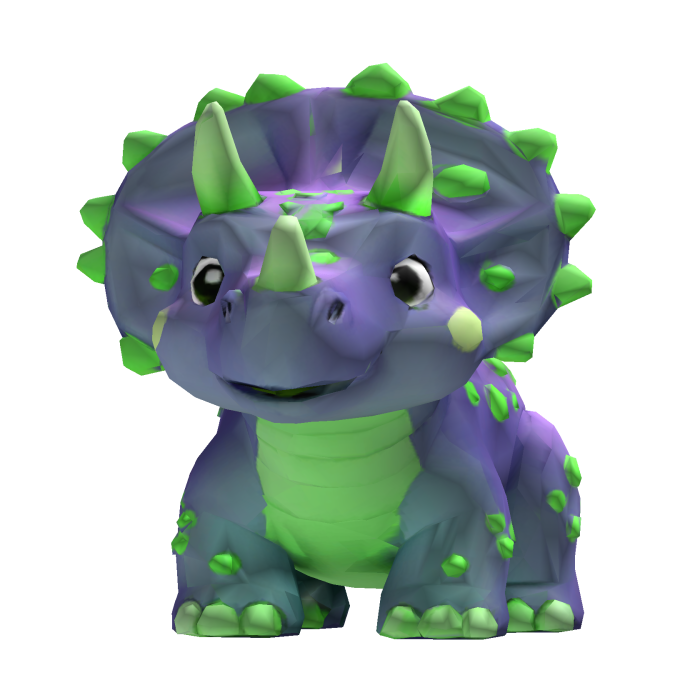 Riding A Triceratops Purple