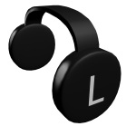Shiny Black Clockwork Headphones