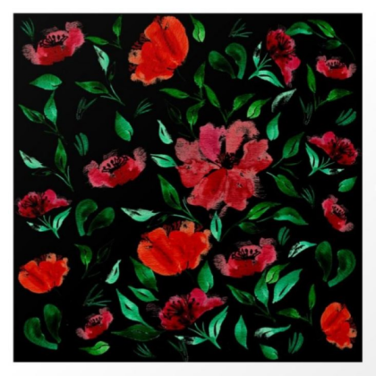 roses on black Roblox decal