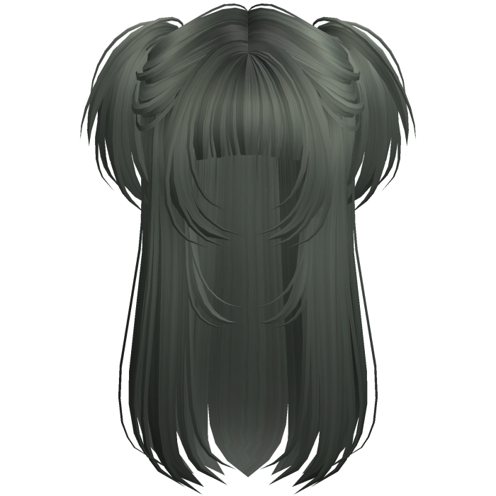 Vamp Long Straight Pigtails Dark Green