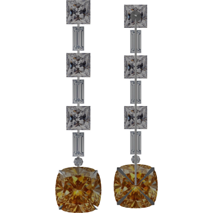 Kim's Diamond Gold Earrings Roblox item
