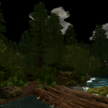 Realistic Forest Demo But It's at Night