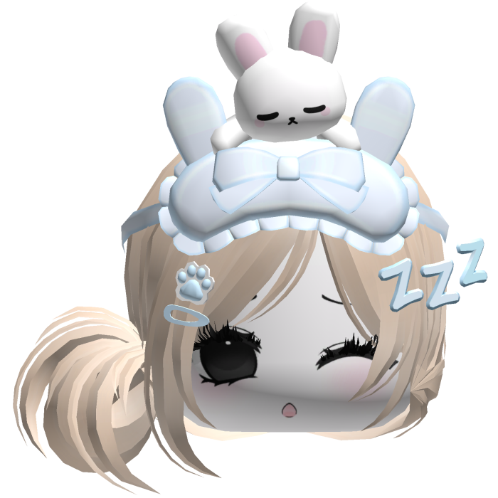 Kawaii Moe Sleepy Cute Bunny Anime Hair Blonde