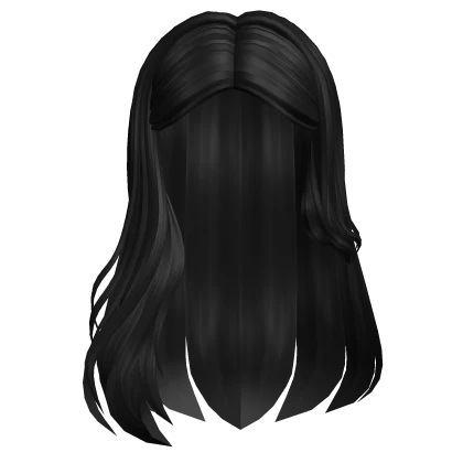 Roblox hair preview for Tucked Long Flowy Hair (Black)
