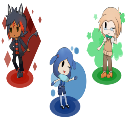 Chibi Anime Popplio & Rowlet & Litten Roblox decal
