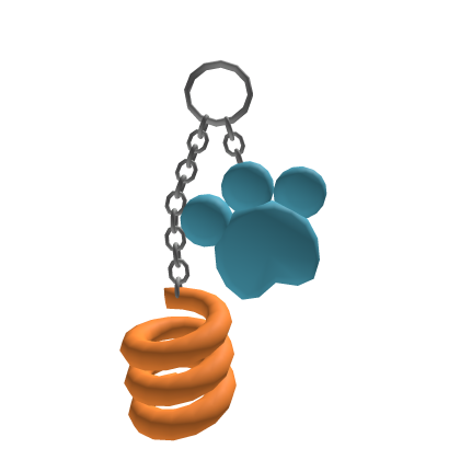 Blue Paw & Orange Spring Charm