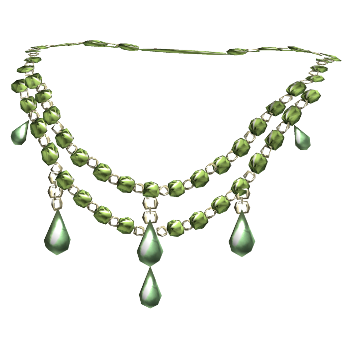 Green Gothic Victorian Jewelry Necklace
