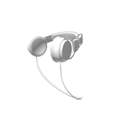 white connected headphones (3.0) Roblox item